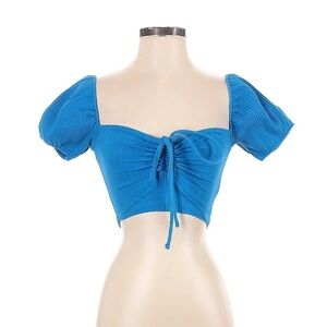 Zara short sleeve sweetheart top